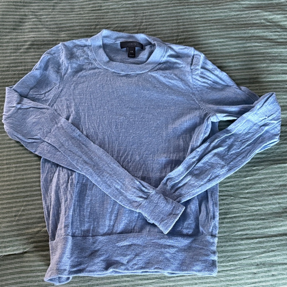 J. Crew Light Blue Knit Top